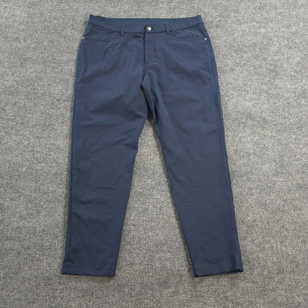 Lululemon Pants Mens 36x30 Blue ABC Slim Stretch 5 Pocket Chino Golf Travel Tech